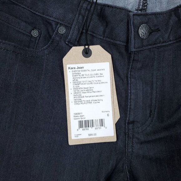 Prana Kara Rolled Skinny Jeans Denim Gray Size 6 28 Stretch Cuffed Low Rise - Picture 6 of 12
